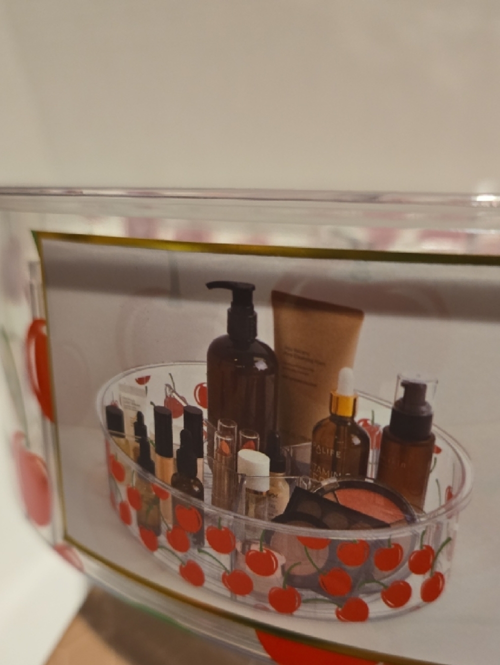 Cherry Bliss 6-Section Clear Rotating Organizer - Picture 4 of 4